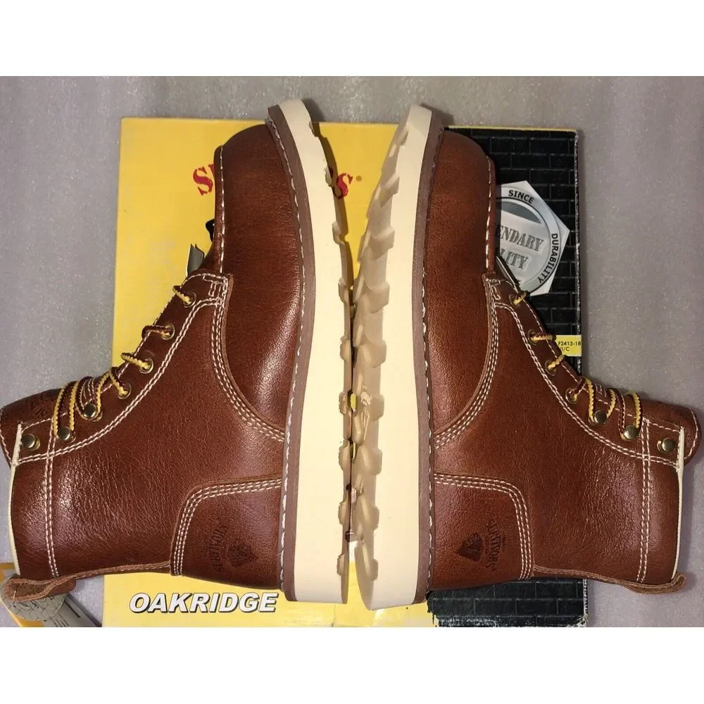 Herman Survivors Oakridge Brown Leather 6" Steel Toe Work Boots Men's Size 7 - Picture 15 of 16